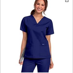 NWT 2 Piece Landau Unisex Classic Navy Scrub Set. Size 2XL